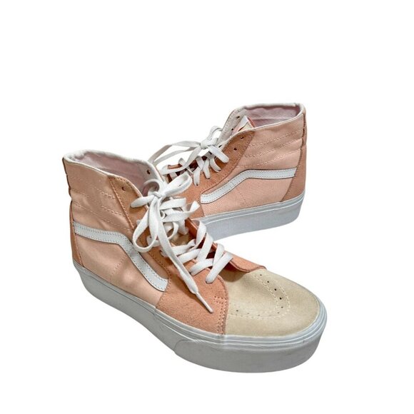 Vans Sk8-Hi Tapered Stackform Color Block Peach Platform Shoe Women's 9.5 NEW - Picture 2 of 8